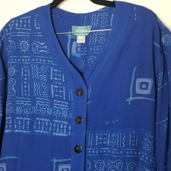 Vintage 3Pc Set Lightweight Cardigan Top Pants Women's Size Med Simply Southwest - Picture 3 of 12